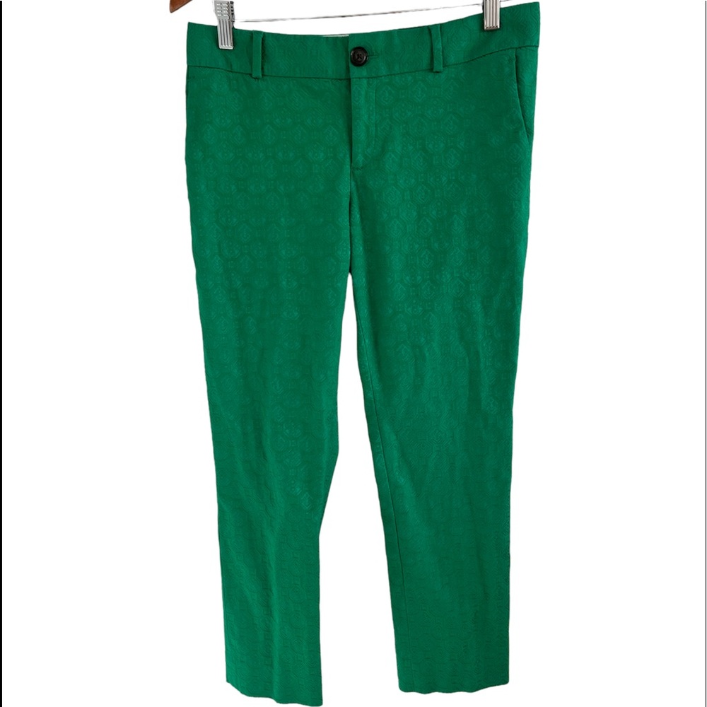 Banana republic Hampton pant green Camden medallion emerald print